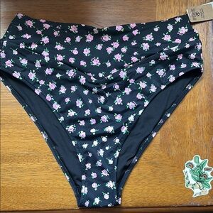 PINK Victoria's Secret V-Front Floral High-Waisted Floral Bikini Bottom